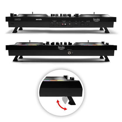 Hercules DJControl Inpulse T7 2-Deck Motorized DJ Controller with Serato Lite and DJuced and similar feel to vinyl turntables
