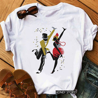 Summer Fashion Zumba Black Tshirt Women'S Clothing Fitness Dance Graphic Tees Shirt Femme Lover Sport Gymnastics T-Shirt Female