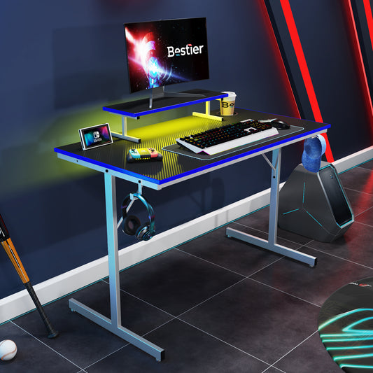 44" Gaming Desk With PC Stand