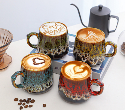 Handmade Mixed Glaze Ceramic Coffee Mugs