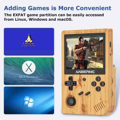 RG351V Handheld Game Console Built-In 50000+ Retro Games for SS/PSP/PS1/N64,351ELEC System Portable Game Player Support WIFI
