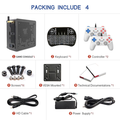 4K Classic Game Console Super Console X Box with 120000 Retro Video Game for Ps3/Ps2/Ps1/Gamecube/Dc Windows 10 PRO & Batocera