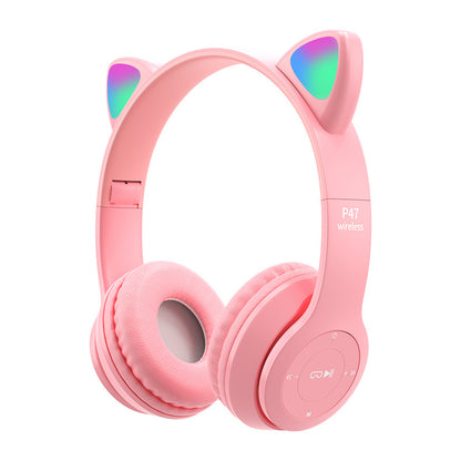 Cute Cat Wireless Children Headphones With Mic