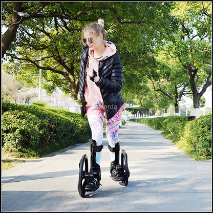 Outdoor Sport Street Slip Rubber Roller Skate 16 Inch 2 Big Wheels Inline Skating Shoes Size 34-43Cm Freeline Skateboard TF-02