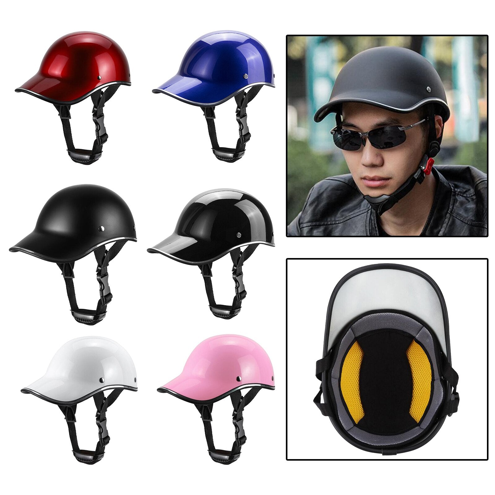 Adult Road Bike Helmet with Visor Safety Cycling Adjustable for Scooter