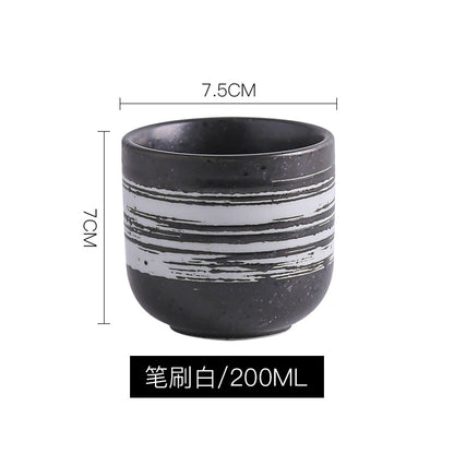 Japanese Style Pottery Clay Tea Cups