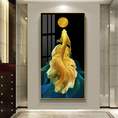 Luxurious Large Gold Aluminum Frame Painting