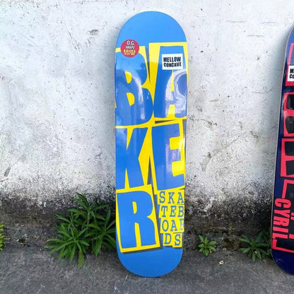Professional Skateboard Baker Skateboard 8.0 Inch U-Shaped Transverse Skateboard 7-Layer Canada Wood Deck Three-Layer Dyeing Hi