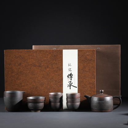 Purple Pottery of Yunnan Handmade Teapot Teacup Set