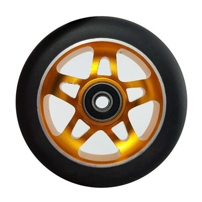100Mm Scooter Wheels Skateboard Wheelchair Wheel Aluminium Alloy Steel Hub 2 Pieces 88A High Elasticity Precision Speed Skating