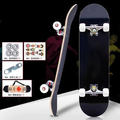 Skateboarders 79Cm/31" Beginner Adult Kids Maple Complete Skate Board Cool Double Rocker Skateboard High Speed Drift Skateboard