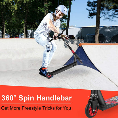 Kids Adults Stunt Scooters 2 Wheels Beginner Freestyle Sports Kick Scooter Maximum Pattern 1-2 Kick Scooter for Kids, Teens, And