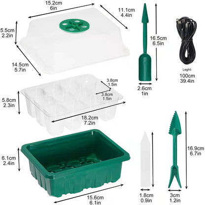 5Pack/Set Nursery Seed Greenhouse Grow Tray