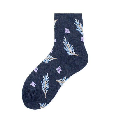 Plant Wind Dandelion Sunflower Flower Cotton Socks Creative Rose Skate Casual Women Streetwear Funny Kawaii Short Happy Socks