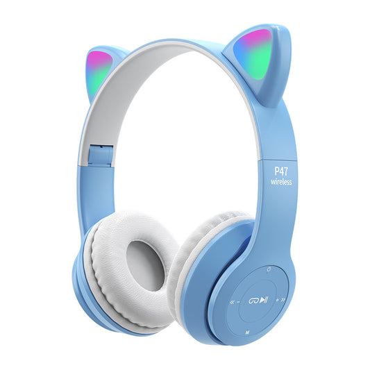 Cute Cat Wireless Children Headphones With Mic
