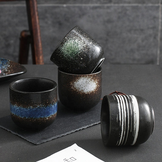 Japanese Style Pottery Clay Tea Cups