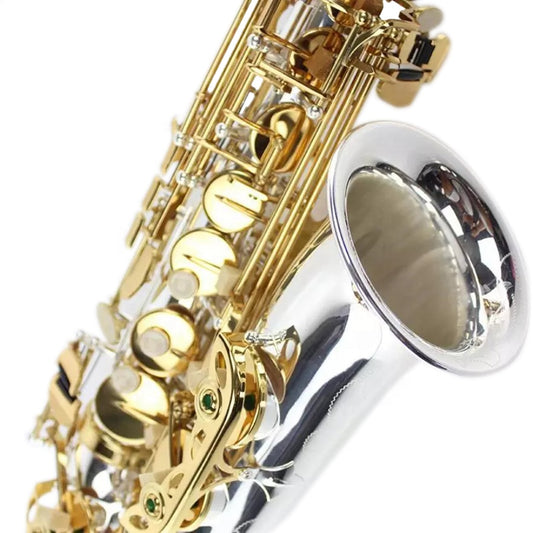High Quality Brass  Silver Alto Saxophone
