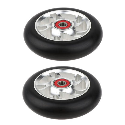 2Pcs/Set Aluminum Alloy 100Mm Pro Stunt Scooter Wheels with Bearing Kick Scooters Scooter Parts Wheels Replacements Accessories