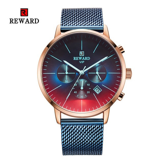 Color Bright Glass Watch Men Top Luxury Brand Chronograph