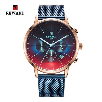 Color Bright Glass Watch Men Top Luxury Brand Chronograph