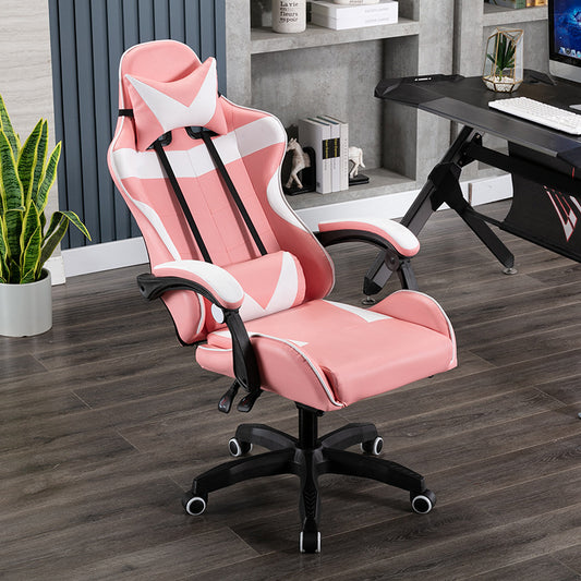 Silla Gamer Pu Leather Racing Gaming Chair With Footrest