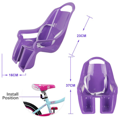 Drbike Kids Bike Seat Post Doll Seat with Holder for Kid Bike with Decorate Yourself Stickers