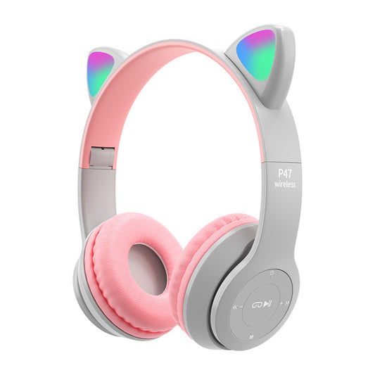Cute Cat Wireless Children Headphones With Mic