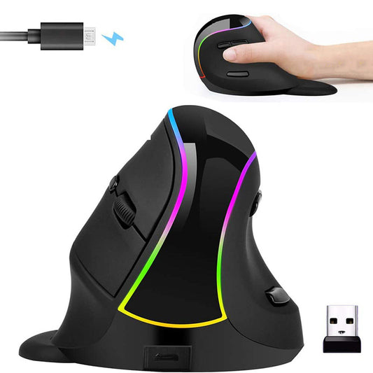 Rechargeable RGB 2.4G Wireless Vertical Mouse