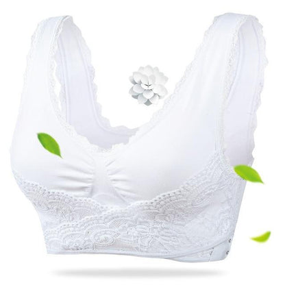 Seamless Push Up Vest Lace Bra