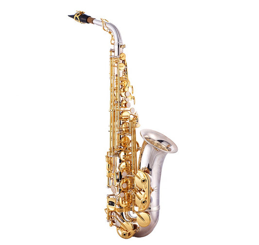 High Quality Brass  Silver Alto Saxophone