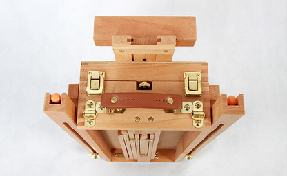 2021 Art Supplier Foldable Portable  Wooden French Style Large Sketchbox Easel With Palette