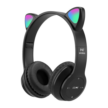 Cute Cat Wireless Children Headphones With Mic