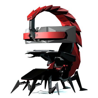 Scorpion Integrated Cockpit Gaming Chair with Adjustable Hanging Monitor
