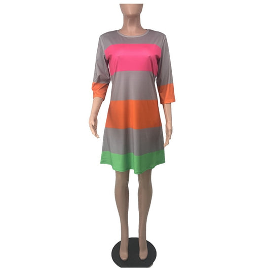 African Striped Dress