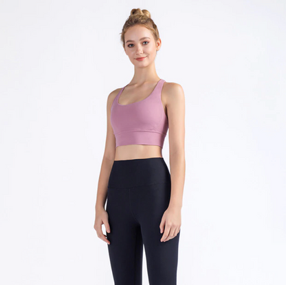 Vnazvnasi 2020 New Fabric Nylon Breathable Women Yoga Tops Bra Solid Color And Sexy Sports Wear Outdoor Exercise Clothes