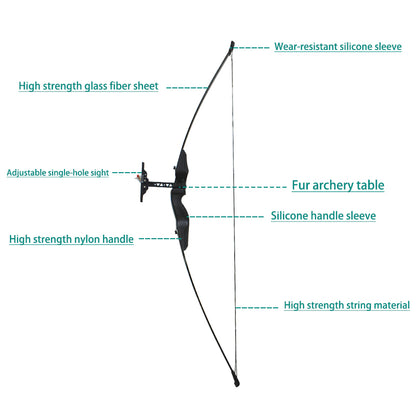 Archery  M99 Straight Draw Bow With Reverse Curved Sight Bow and Arrow Set