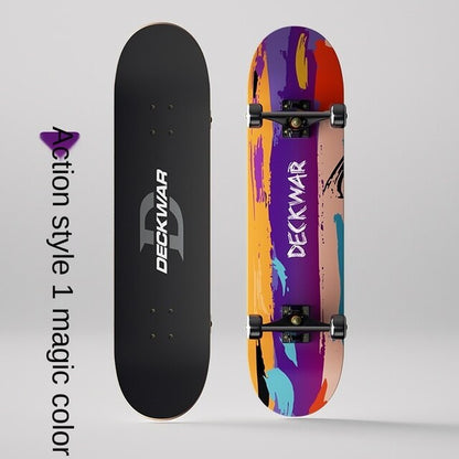 Scooter Four-Wheel Beginner Girls and Boys Adult Youth Children'S Skateboard Short Board Professional Board Twin Tips Skateboard