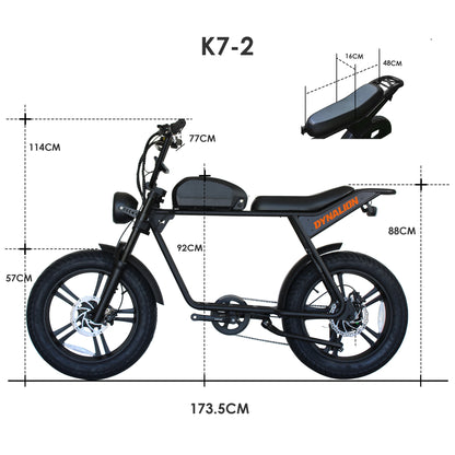 48v 750w 1000w Retro Electric Hybrid Bike