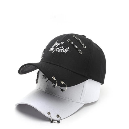 Keep the Faith Snapback Cap Man Woman Ring Chain Baseball Hat Cool Fahion Cycling Dancing Hat Cotton Sunhat 2021 New Cap