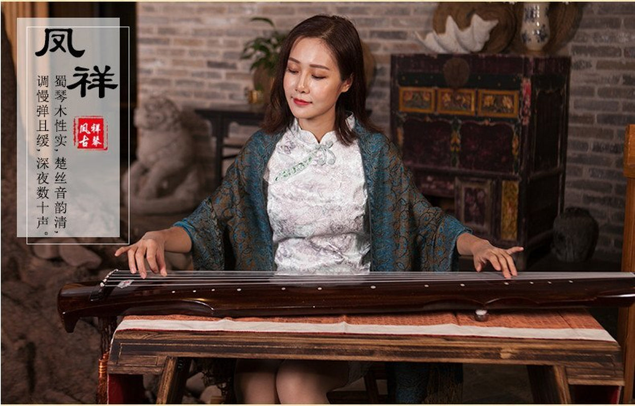 Chinese Guqin Fu Xi Type Lyre Practice Collection of Chinese 7 Strings Ancient Zither Chinese Musical Instruments Zither