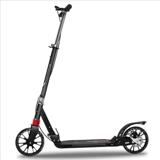 Adult Two-Wheeled Scooter Foldable Adult Single Pedal Bike Handbrake Double Shock Absorption Urban Big Child Scooter