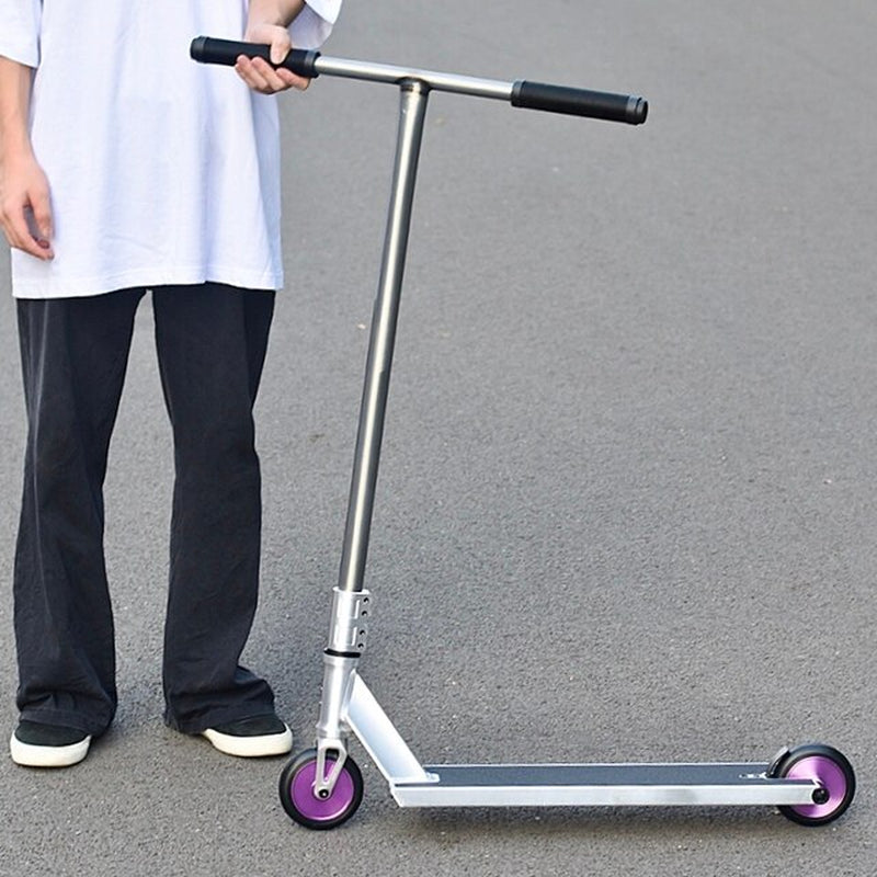 Extreme Sport Stunt Trick Pro Scooters for Adults Assembling Aluminum Competitive for Professional Beginners Black/Silver
