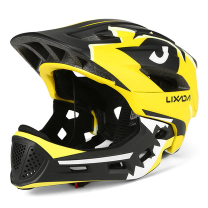Lixada Kids Detachable Full Face Helmet Children Sports Safety Helmet for Cycling Skateboarding Roller Skating Helmet