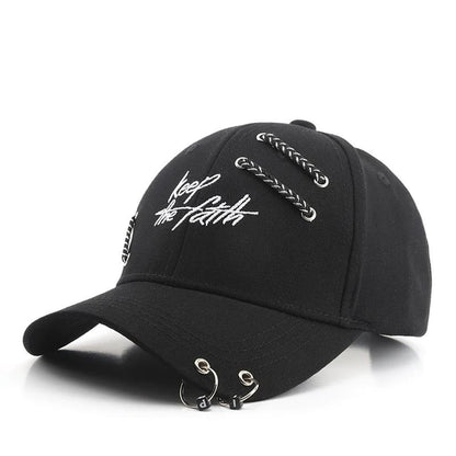 Keep the Faith Snapback Cap Man Woman Ring Chain Baseball Hat Cool Fahion Cycling Dancing Hat Cotton Sunhat 2021 New Cap