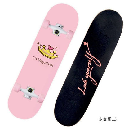 2021 New Pink Series Hot 79*21CM Skateboard Double Vertical Four Wheel Skateboard Skateboard Bamboo Enny Board Long Board Deck