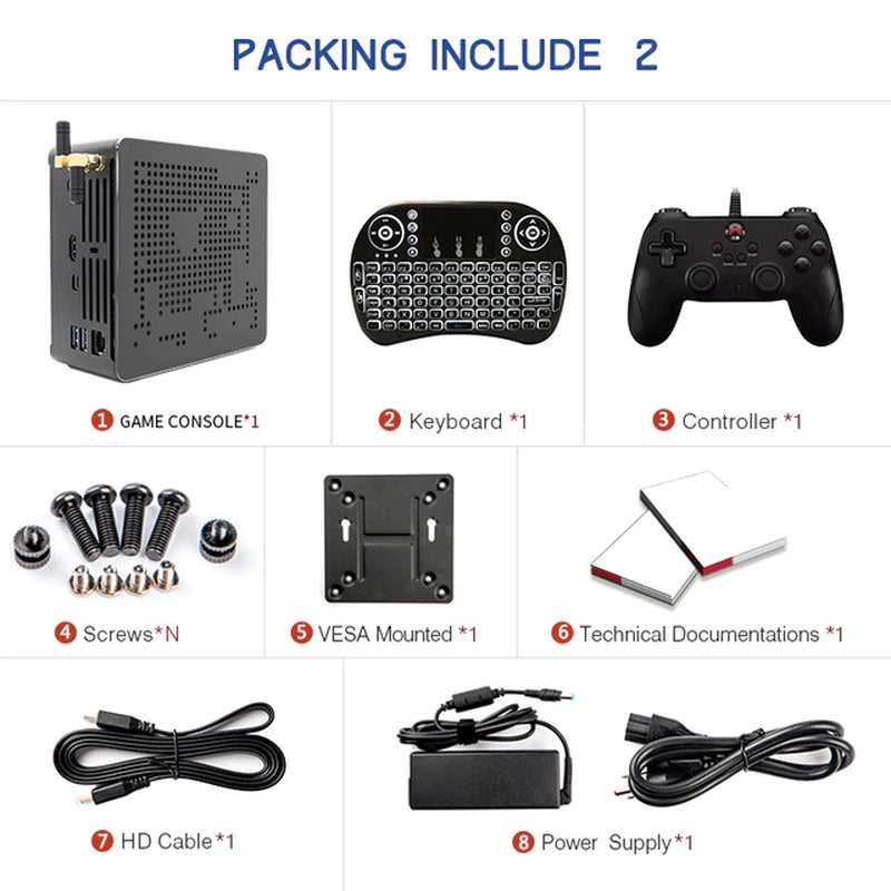 4K Classic Game Console Super Console X Box with 120000 Retro Video Game for Ps3/Ps2/Ps1/Gamecube/Dc Windows 10 PRO & Batocera
