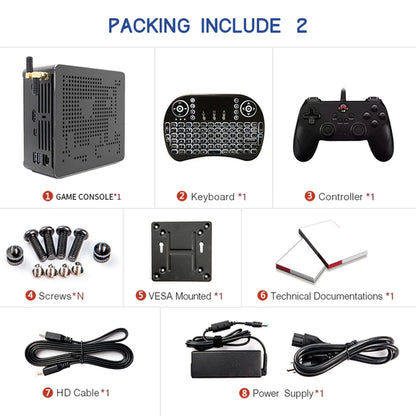 4K Classic Game Console Super Console X Box with 120000 Retro Video Game for Ps3/Ps2/Ps1/Gamecube/Dc Windows 10 PRO & Batocera