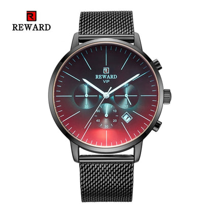 Color Bright Glass Watch Men Top Luxury Brand Chronograph