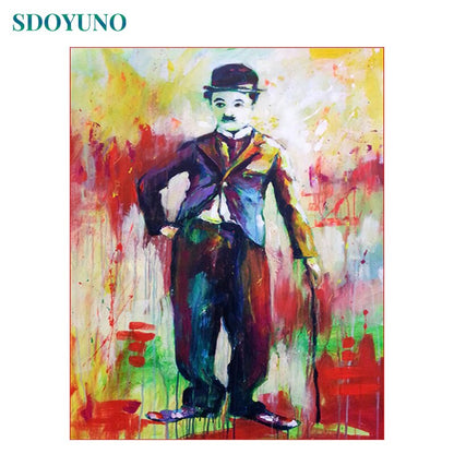 SDOYUNO Painting By Numbers For Adults DIY 60x75cm Framed acrylic paint by numbers on canvas Room Decoration Digital Painting