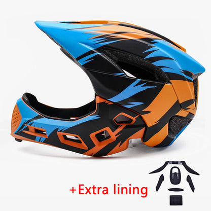 Children Cycling Helmet Detachable Full Face Kids Bike Sports Safety Helmet Child Skateboarding Motorcycle Roller Skating Helmet